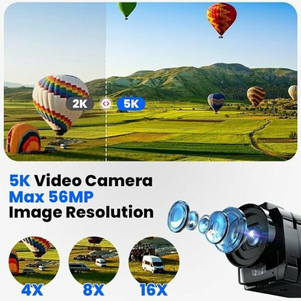 5K Videocamera 56MP Camcorder - immagine 2