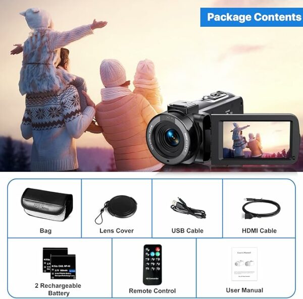 VAHOIALD Videocamera UHD 1080P 36MP 30FPS - immagine 6