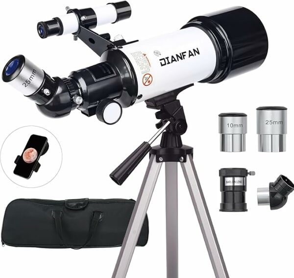 Dianfan Telescopio Astronomico Professionale Adulti, 70 mm