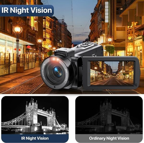 VAHOIALD Videocamera UHD 1080P 36MP 30FPS - immagine 4
